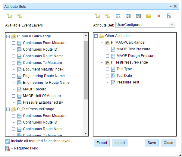 Additional attribute fields Additional attribute fields