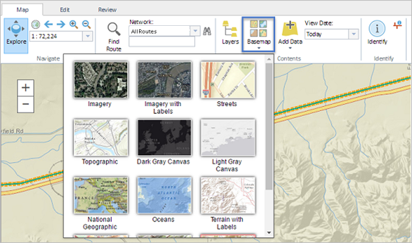 A custom basemap in A custom basemap in